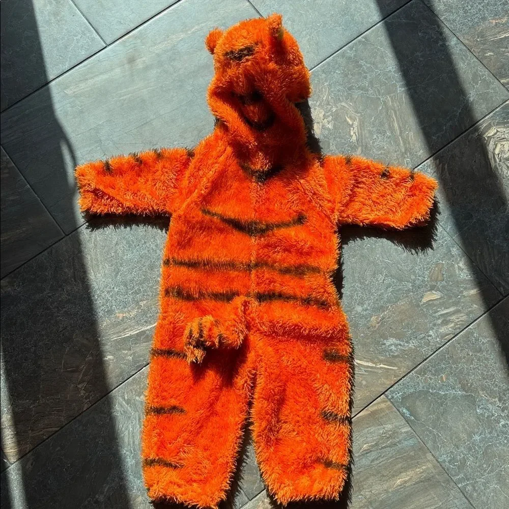 Disney Winnie the Pooh Tigger Costume Infant 24M One Piece Halloween Hooded